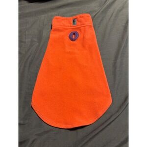 RC Pets Neon Orange Dog Fleece Sweater Size 14 Leash Port Pullover Pet Vest